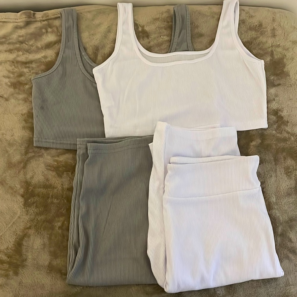Top and biker short set